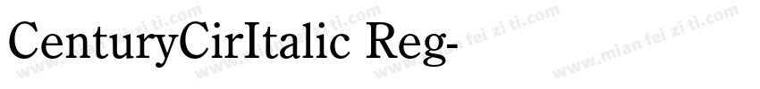 CenturyCirItalic Reg字体转换